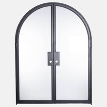Load image into Gallery viewer, PINKYS Air Lite Interior Black Double Full Arch Steel Door w/ No Threshold