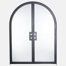 Load image into Gallery viewer, PINKYS Air Lite Interior Black Steel Door- Double Full Arch - Removable Threshold
