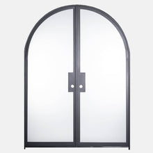 Load image into Gallery viewer, PINKYS Air Lite Interior Black Steel Door- Double Full Arch - Removable Threshold