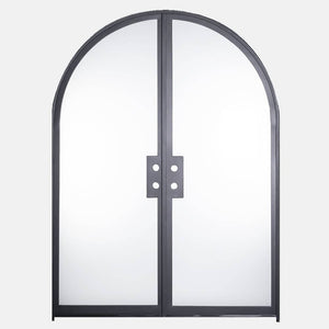 PINKYS Air Lite Interior Black Steel Door- Double Full Arch - Removable Threshold