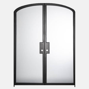 PINKYS Air Lite Interior Black Steel Door- Double Mini Arch - Removable Threshold