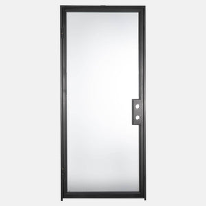 PINKYS Air Lite Interior Black Single Flat Steel Door w/ No Threshold