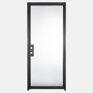 PINKYS Air Lite Interior Black Single Flat Steel Door w/ No Threshold