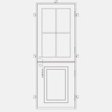 Load image into Gallery viewer, PINKYS Air Dutch single flat steel dutch door, can used as entry doors, patio and french doors, back or side steel doors, and even as steel room dividers