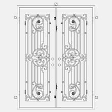 Load image into Gallery viewer, PINKYS Manhattan Double Flat Steel Doors