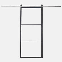 Load image into Gallery viewer, PINKYS Air 4 steel interior barn door with simple horizontal bars results in the perfect combination of classic and contemporary.