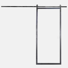 Load image into Gallery viewer, PINKYS Air Lite steel interior barn door with simple horizontal bars results in the perfect combination of classic and contemporary.
