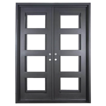 black exterior doors double doors
