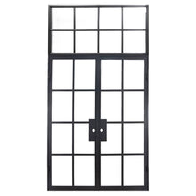 Load image into Gallery viewer, PINKYS Air 5 Interior Flat Top black steel door w/ Flat Top Transom