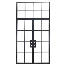 Load image into Gallery viewer, PINKYS Air 5 Flat Top black steel door w/ flat top Transom