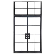 Load image into Gallery viewer, PINKYS Air 5 Flat Top black steel door w/ flat top Transom