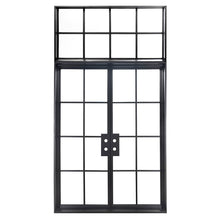Load image into Gallery viewer, PINKYS Air 5 Flat Top black steel door w/ Flat Top Transom