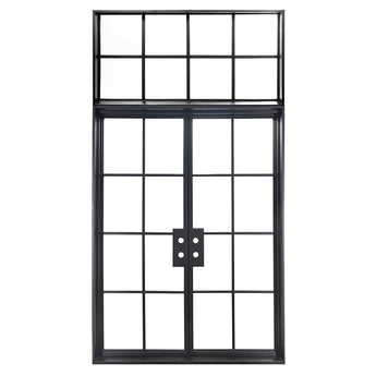 PINKYS Air 5 Flat Top black steel door w/ Flat Top Transom