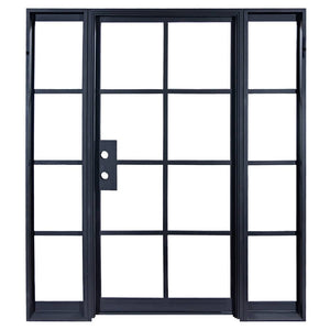PINKYs Air 5 w/ Sidelights Double Flat Top interior steel door with removable threshold