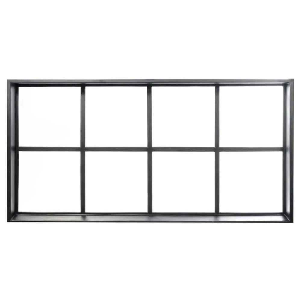 minimalist flat top window with insulated steel profile