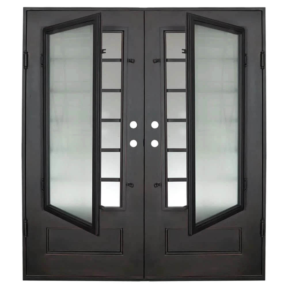 Bronx thermally broken flat top patio door in black.