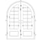 PINKYS Air 9 Black Steel Double Full Arch Doors