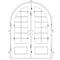 PINKYS AIr 9 Black Steel Double Full Arch Door