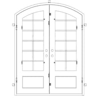 PINKYS Air 9 Black Steel Double Arch Doors