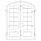 PINKYS AIr 9 Black Steel Double Full Arch Door