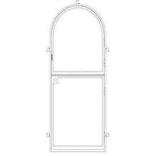 Load image into Gallery viewer, PINKYS Air Lite Dutch - Single Full Arch black steel door