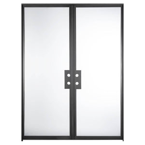 PINKYS Air Lite Interior Double Flat Black Steel Door