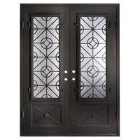 PINKYS Baily Black Steel Double Flat Doors