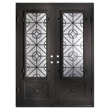 Load image into Gallery viewer, PINKYS Baily Black Steel Double Flat Doors
