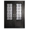PINKYS Baily Black Steel Double Flat Doors
