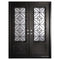 PINKYS Baily Black Steel Double Flat Doors