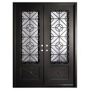 Baily black flat top double exterior door with thermal barrier.