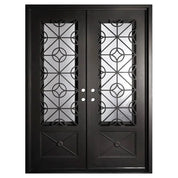 Baily thermally broken flat top iron door in black.