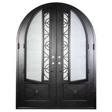 Load image into Gallery viewer, PINKYS Baily Black Steel Double Full Arch Doors
