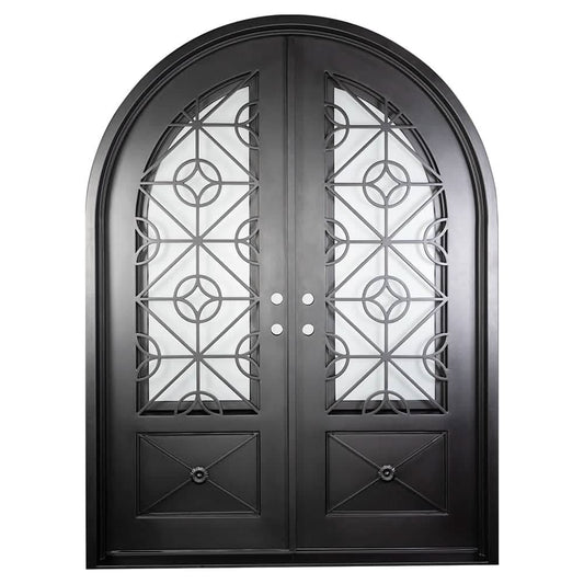 PINKYS Baily Double Full Arch Steel Exterior Doors