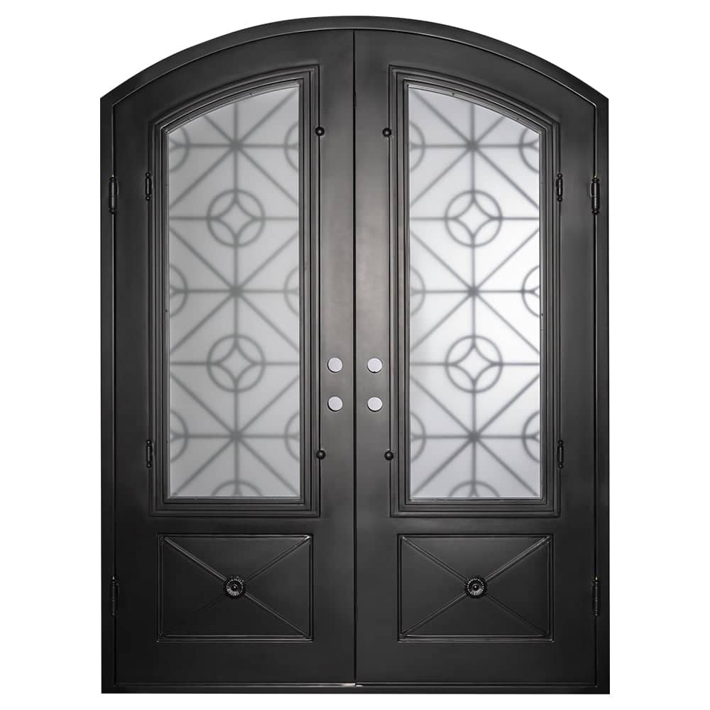 Baily double door with thermal barrier and clear glass in bronze.
