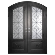 Baily double door with thermal barrier and clear glass in bronze.