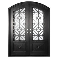 PINKYS Baily Black Steel Double Arch Doors
