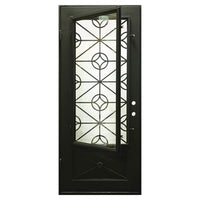 PINKYS Baily Black Iron Single Flat Door