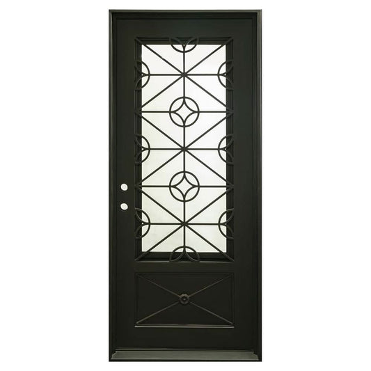 PINKYS Baily Black Iron Single Flat Door