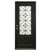 Baily single flat metal door with thermal break.