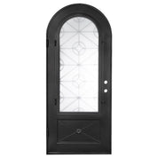 Baily exterior full arch door with thermal barrier and tempered glass in bronze color.