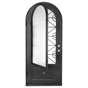 Baily thermally broken single full arch exterior door in black color.