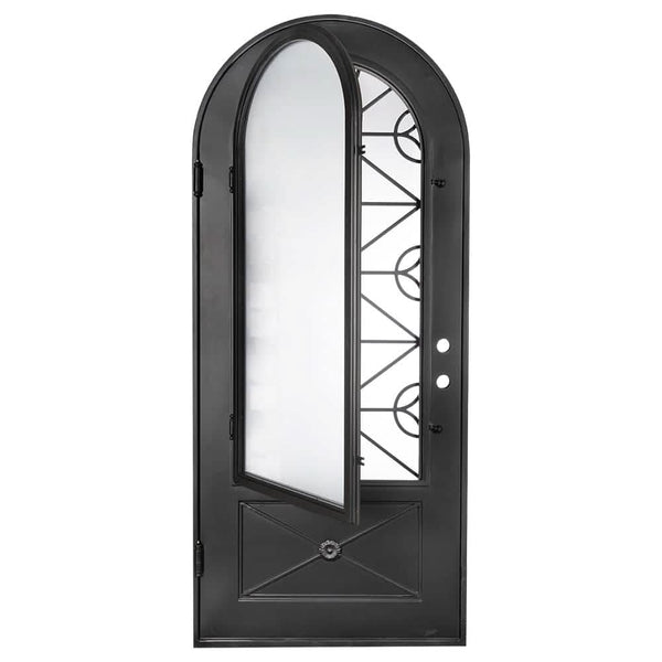 Baily thermally broken single full arch exterior door in black color.