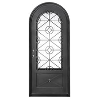 PINKYS Baily Black Steel Single Full Arch Doors