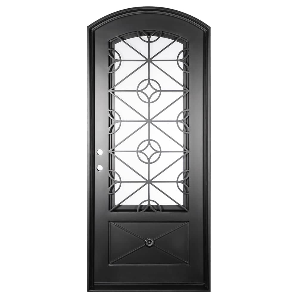 PINKYS Baily Black Steel Single Arch Doors