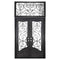 PINKYS Beverly Double Flat Top black steel door w/ flat top Transom