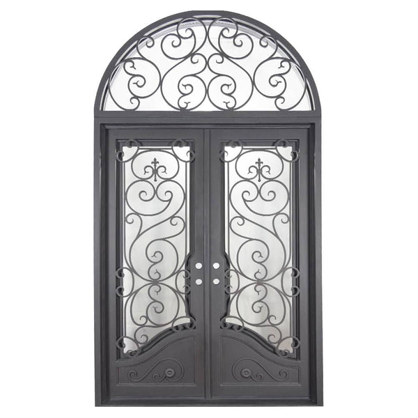 Beverly Double Flat Top - w/ Full Arch Transom | Standard Sizes
