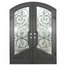 Load image into Gallery viewer, PINKYS Beverly black exterior Double Arch steel doors