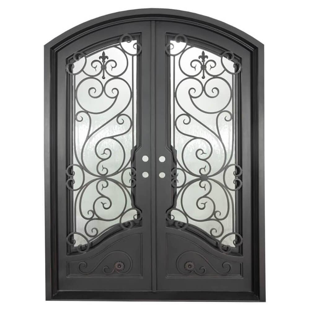 PINKYS Baily Black Steel Double Arch Doors