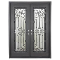 PINKYS Blackbird Black Steel Double Flat Doors
